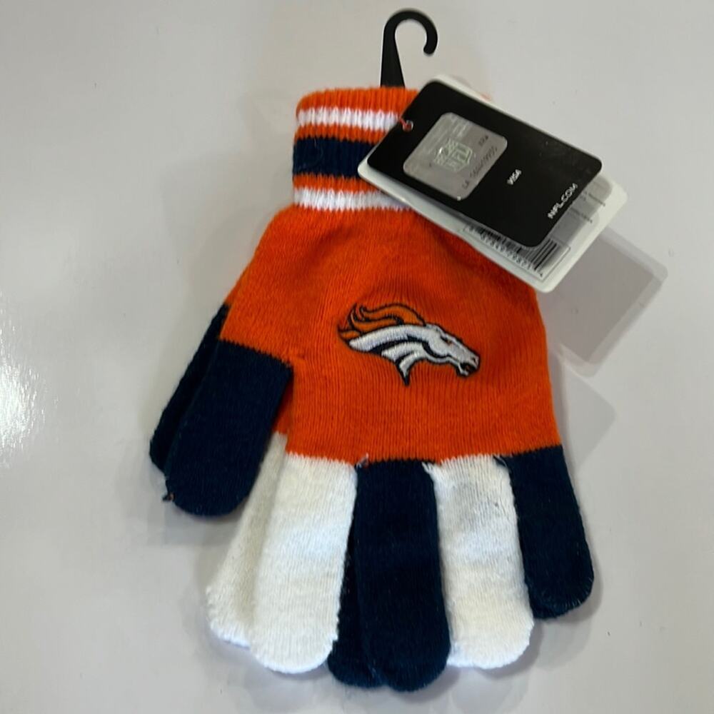 Denver Broncos Knit Gloves NWT
